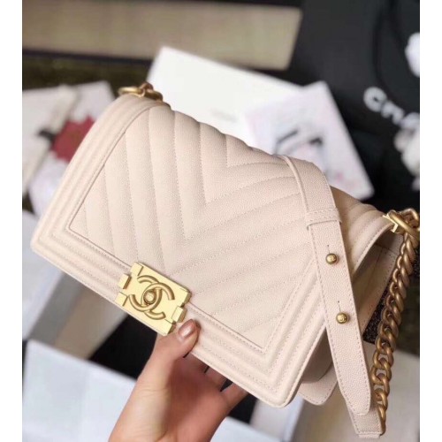 Chanel Boy beige caviar bcvboy425335